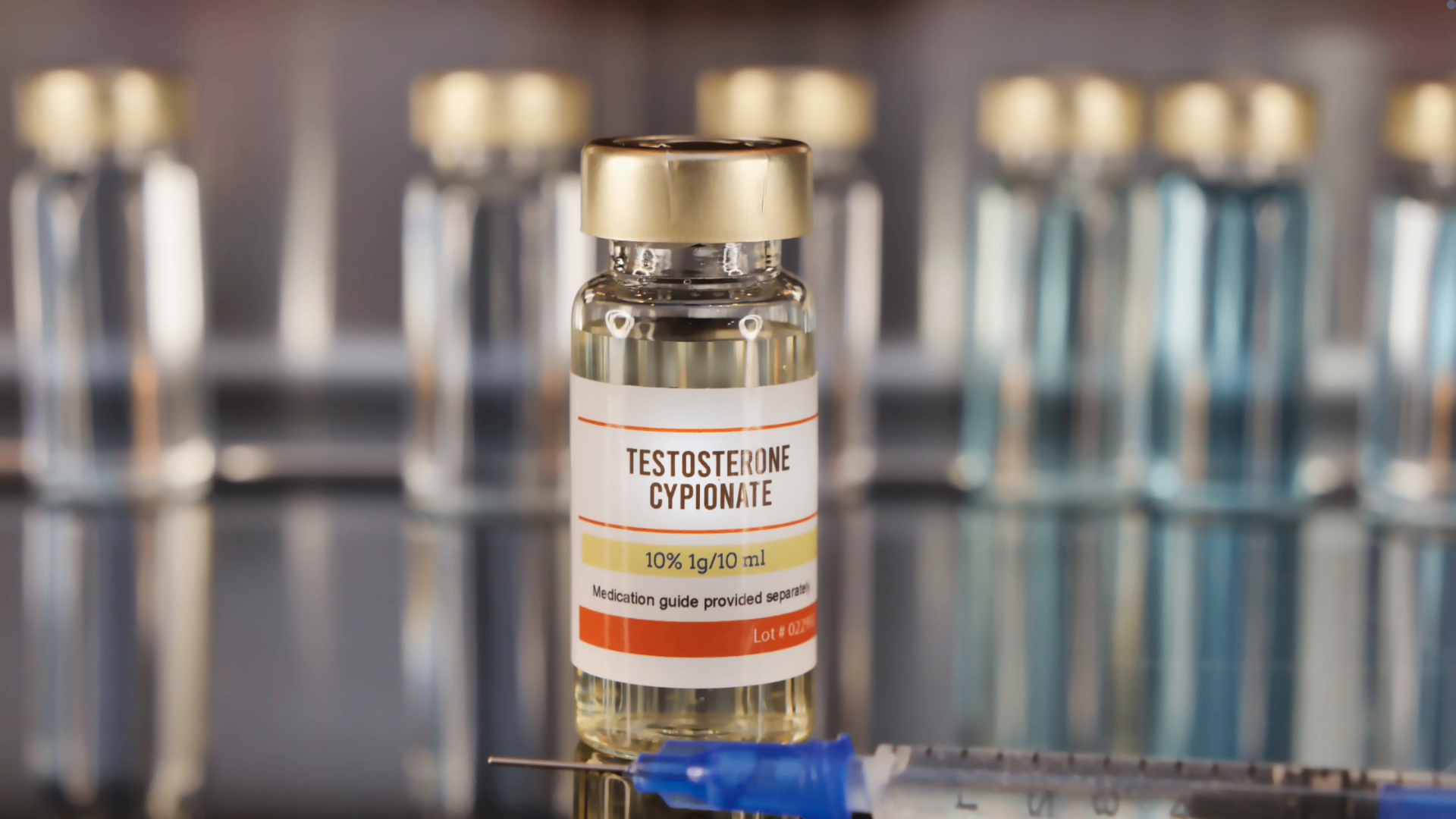 Frascos de testosterona para reposição hormonal