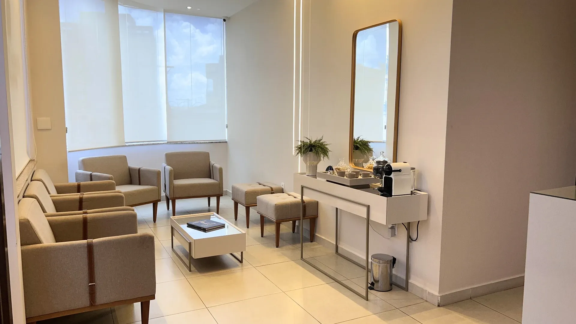 Sala de espera da clínica